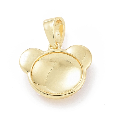 Brass Enamel Pendants KK-C012-02G-1