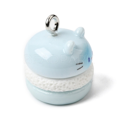 Opaque Resin Pendants X-RESI-P051-06P-M-1