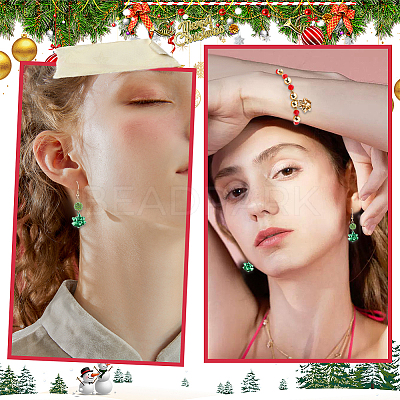 24Pcs 4 Colors Christmas Theme Alloy Pendants FIND-SC0013-35-1