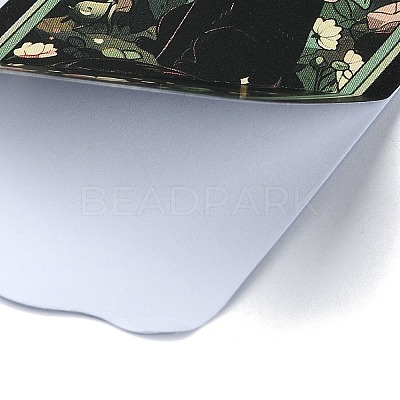 50Pcs Black Cat Shape PVC Waterproof Stickers AJEW-M223-05-1