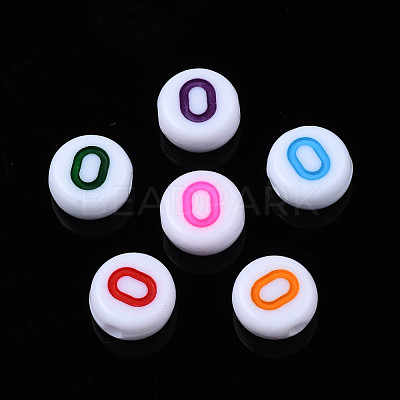 White Opaque Acrylic Beads MACR-T038-18-0-1