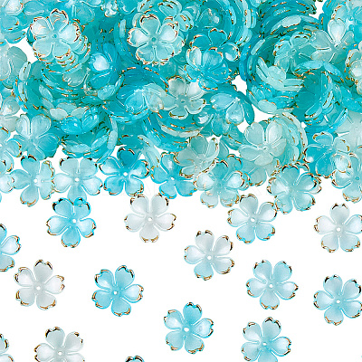 180Pcs Acrylic Bead Caps OACR-PA0001-37D-1