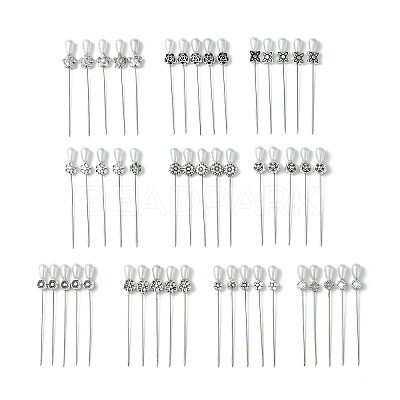 50Pcs 10 Style Iron Head Pins DIY-AB00024-1