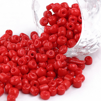 Baking Paint Glass Seed Beads SEED-US0003-4mm-K20-1