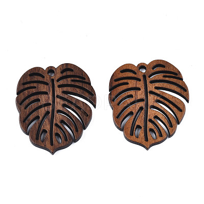 Natural Walnut Wood Pendants WOOD-N011-004-1