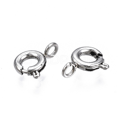 Tarnish Resistant 304 Stainless Steel Spring Ring Clasps X-STAS-S117-016A-1