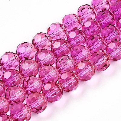 Baking Paint Transparent Glass Beads Strands DGLA-A035-T10mm-A03-1