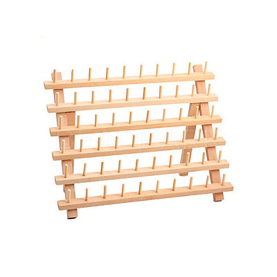 60 Spools Solid Wood Sewing Embroidery Thread Stand PURS-PW0003-153B-1