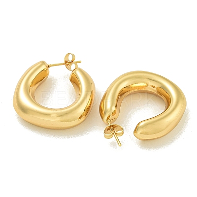 Ion Plating(IP) 304 Stainless Steel Stud Earrings for Women EJEW-G401-01G-G-1