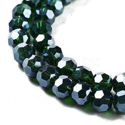 Electroplate Transparent Glass Beads Strands EGLA-A035-T6mm-A10-1