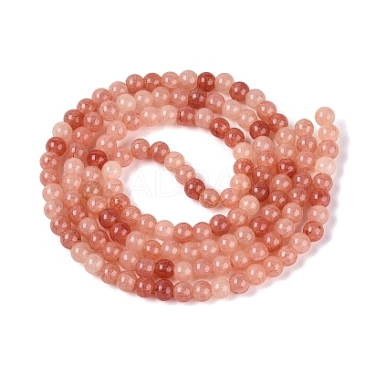 Ombre Effect Dyed Crackle Glass Beads Strands GLAA-Q106-01A-B09-1