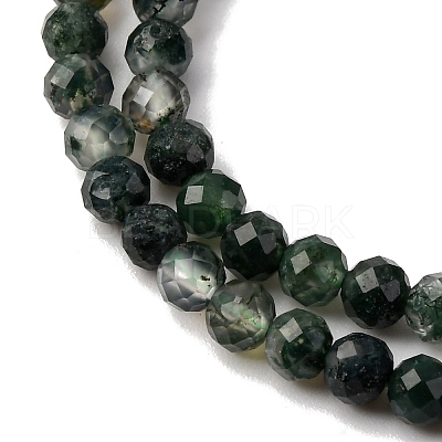 Natural Moss Agate Beads Strands G-A129-4mm-01-1
