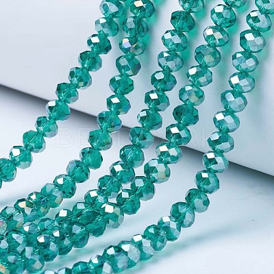 Electroplate Glass Beads Strands EGLA-A034-T4mm-B04-1