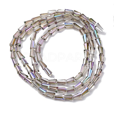 Transparent Electroplate Glass Beads Strands EGLA-H107-02A-HR01-1