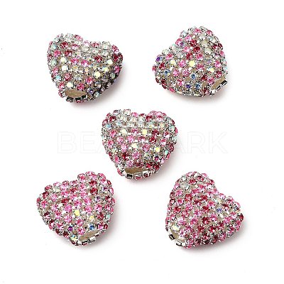 Sparkling Acrylic Heart Beads with Rhinestone Embellishment LS-OACR-NH0001-02A-02-1