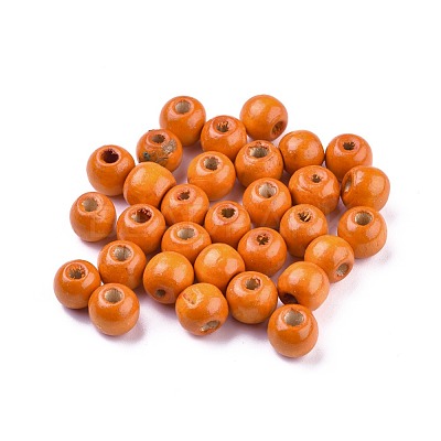Dyed Natural Wood Beads WOOD-Q006-10mm-09-LF-1