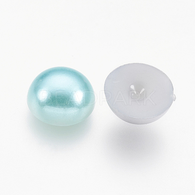 ABS Plastic Imitation Pearl Cabochons SACR-S738-10mm-M-1