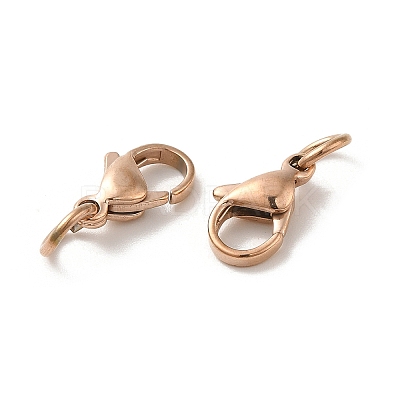 PVD Vacuum Plating 304 Stainless Steel Lobster Claw Clasps STAS-K155-A-11RG-1