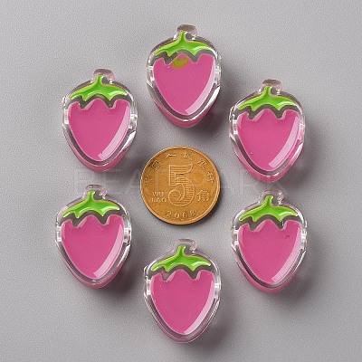 Transparent Enamel Acrylic Beads X1-TACR-S155-003I-1