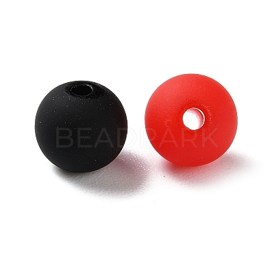 Rubberized Style Imitated Silicone Acrylic Beads X1-MACR-D029-01H-1