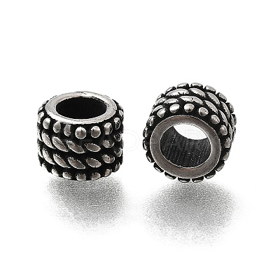 304 Stainless Steel European Tube Beads STAS-D382-15AS-1