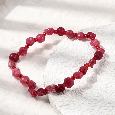 Dyed Natural Moonstone Beads Bracelets GG-CBA05D5-02A-04-1