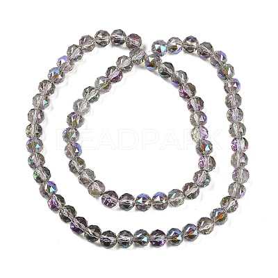 Transparent Electroplate Glass Beads Strands EGLA-N002-34C-C20-1