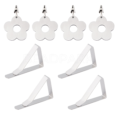 8 Pcs 2 Styles Stainless Steel Table Cover Tablecloth Weights HJEW-OC0001-02-1