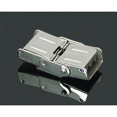 Smooth 201 Stainless Steel Wtach Band Clasps STAS-Q160-1