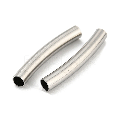 Non-Tarnish 304 Stainless Steel Tube Beads STAS-B047-27F-P-1