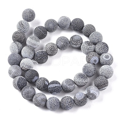 Natural Weathered Agate Beads Strands G-L534-04-10mm-1