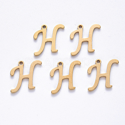 PVD Vacuum Plating 201 Stainless Steel Charms STAS-R105-H-G-1