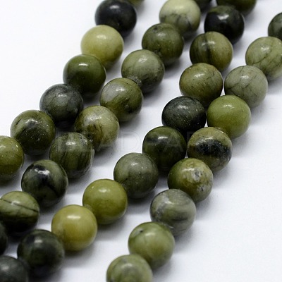 Natural Chinese Southern Jade Beads Strands G-I199-07-4mm-1