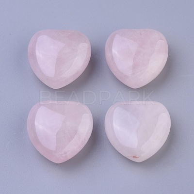 Natural Rose Quartz Heart Love Stone G-G790-29-1