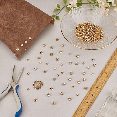 Iron & Brass Double Cap Rivets KK-FG0001-27G-1