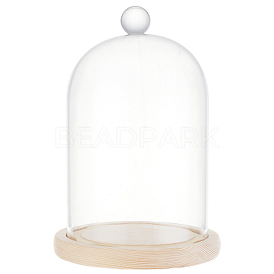 Glass Dome Cover DJEW-WH0043-36-1