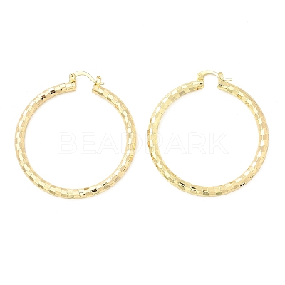 Brass Hoop Earrings LS-EJEW-B117-06E-G-1