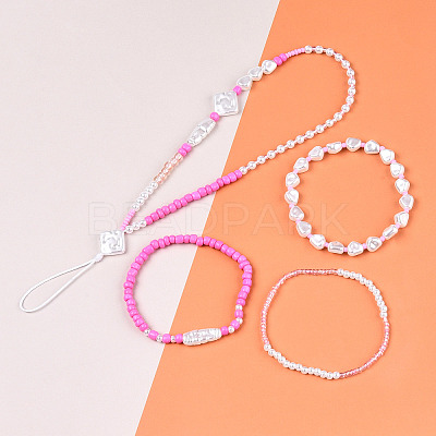DIY 10 Style ABS & Acrylic Beads Jewelry Making Finding Kit DIY-N0012-05D-1