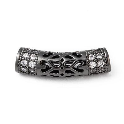 Brass Micro Pave Cubic Zirconia Beads ZIRC-F001-66-1