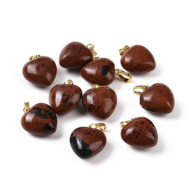 Natural Mahogany Obsidian Pendants G-I311-A24-G-1