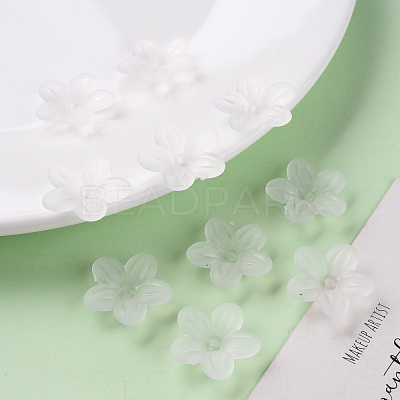 Frosted Acrylic Bead Caps MACR-S371-08A-701-1