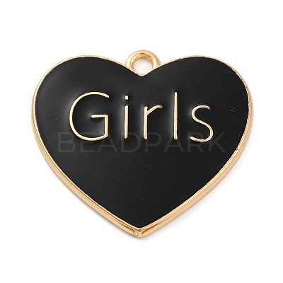 Alloy Enamel Pendants ENAM-M009-02B-02G-1