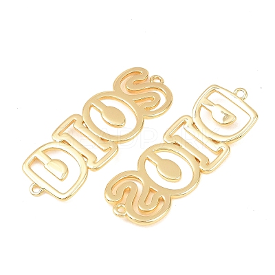 Brass Hollow Connector Charm KK-F931-28A-G-1