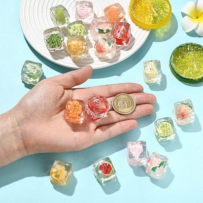 20Pcs 10 Styles Transparent Resin Cabochons RESI-CJ0005-43-1