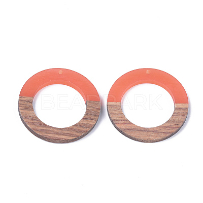 Resin & Walnut Wood Pendants RESI-S358-04C-01-1