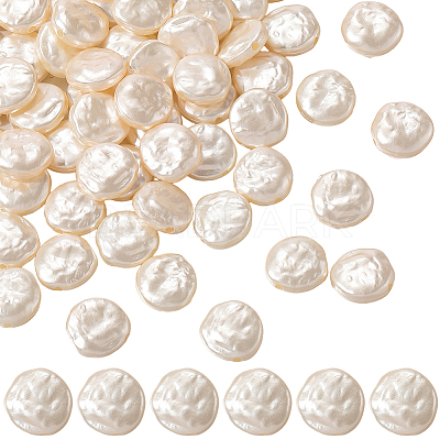 100Pcs ABS Plastic Imitation Pearl Beads OACR-LT0001-07-1