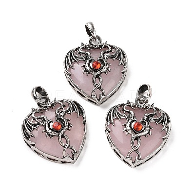 Natural Rose Quartz Pendants G-A207-01AS-04-1