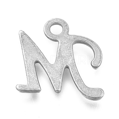 Alloy Letter Pendants PALLOY-J718-01C-M-1