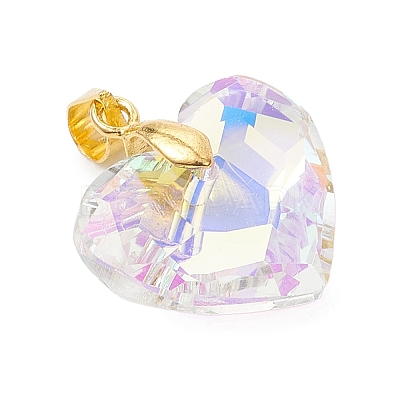 Brass Glass Pendants PALLOY-JF05022-1