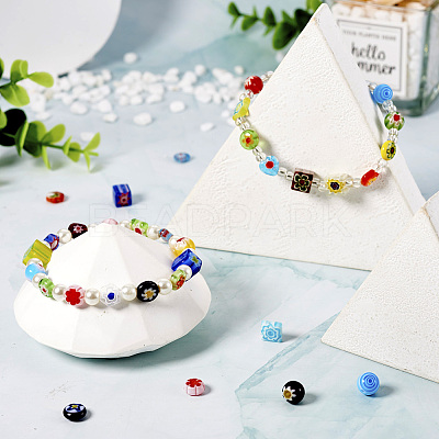 Handmade Millefiori Glass Beads LAMP-KS0001-01-1